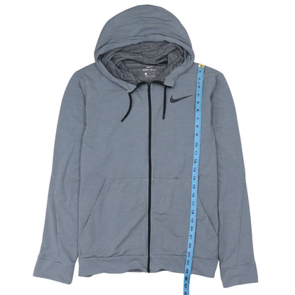 Mens UK Size L Nike Grey Full Zip Hoodie