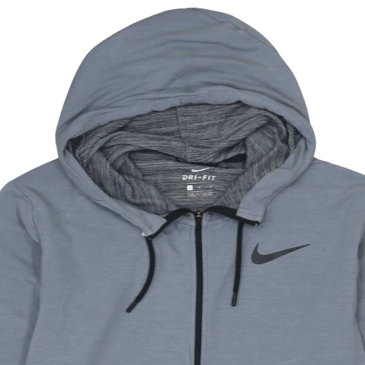Mens UK Size L Nike Grey Full Zip Hoodie