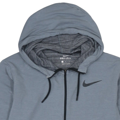 Mens UK Size L Nike Grey Full Zip Hoodie