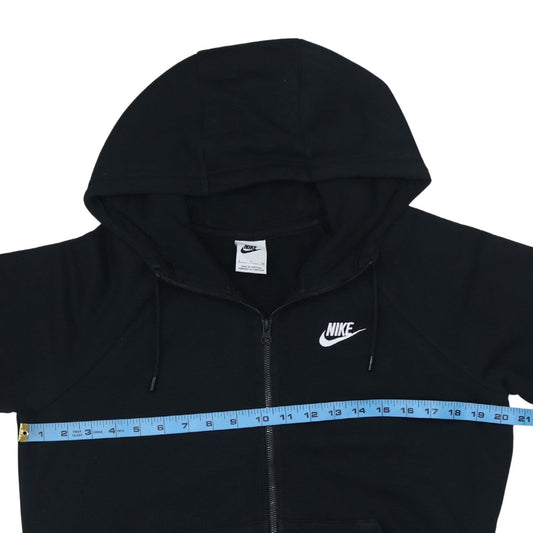Womens UK Size S Nike Black Full Zip Hoodie