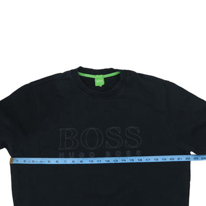 Mens UK Size L HUGO BOSS Black Pullover Sweatshirt