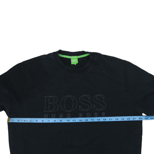 Mens UK Size L HUGO BOSS Black Pullover Sweatshirt