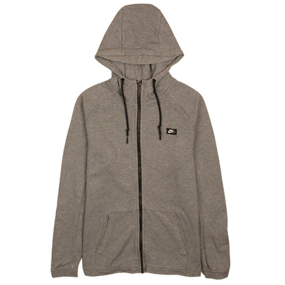 Mens UK Size M Nike Grey Full Zip Hoodie