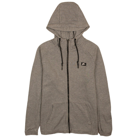 Mens UK Size M Nike Grey Full Zip Hoodie