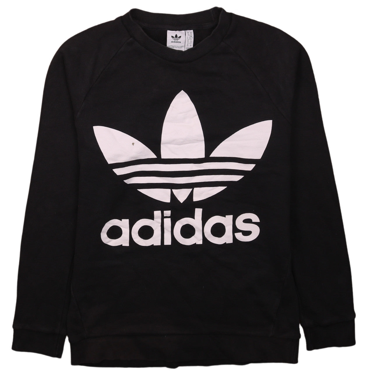 Womens UK Size XS adidas Black Pullover Sweatshirt
