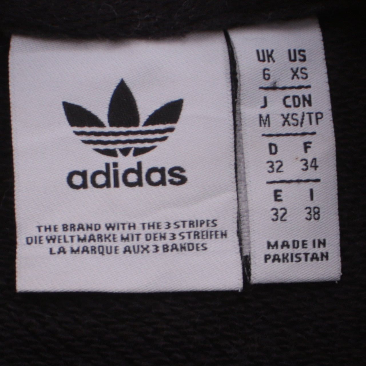 Womens UK Size XS adidas Black Pullover Sweatshirt