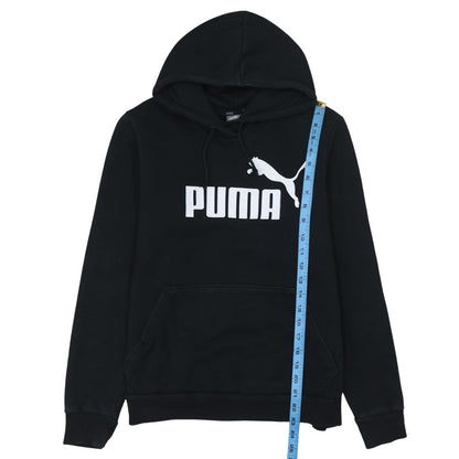 Puma Boys Black Pullover Hoodie Size 13 Years Fleece Logo Sweatshirt