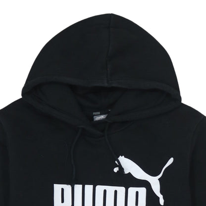 Puma Boys Black Pullover Hoodie Size 13 Years Fleece Logo Sweatshirt
