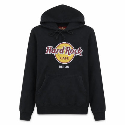 Womens UK Size M Hard Rock Cafe Black Pullover Hoodie
