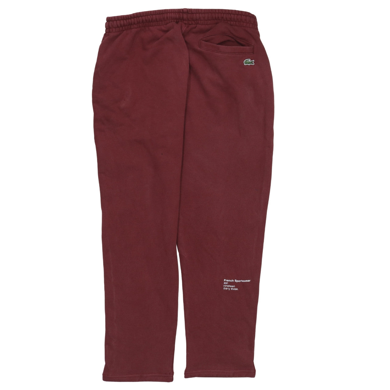 Mens UK Size M Lacoste Tapered Fit Sweatpants Brown Trousers