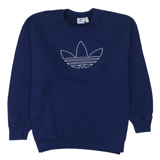 Womens UK Size 14 adidas Blue Pullover Sweatshirt