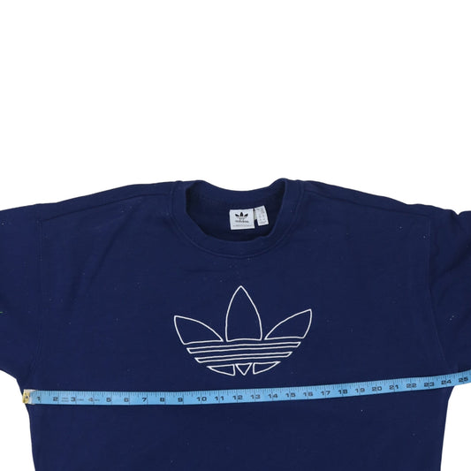 Womens UK Size 14 adidas Blue Pullover Sweatshirt