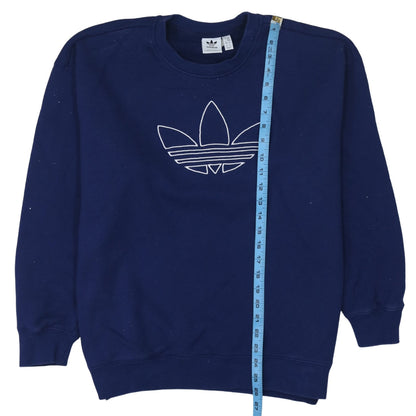 Womens UK Size 14 adidas Blue Pullover Sweatshirt