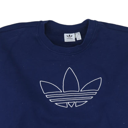 Womens UK Size 14 adidas Blue Pullover Sweatshirt