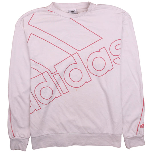 Womens UK Size L adidas Pink Pullover Sweatshirt