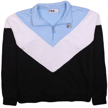 Mens UK Size L FILA Multicoloured 1/2 Zip Sweatshirt