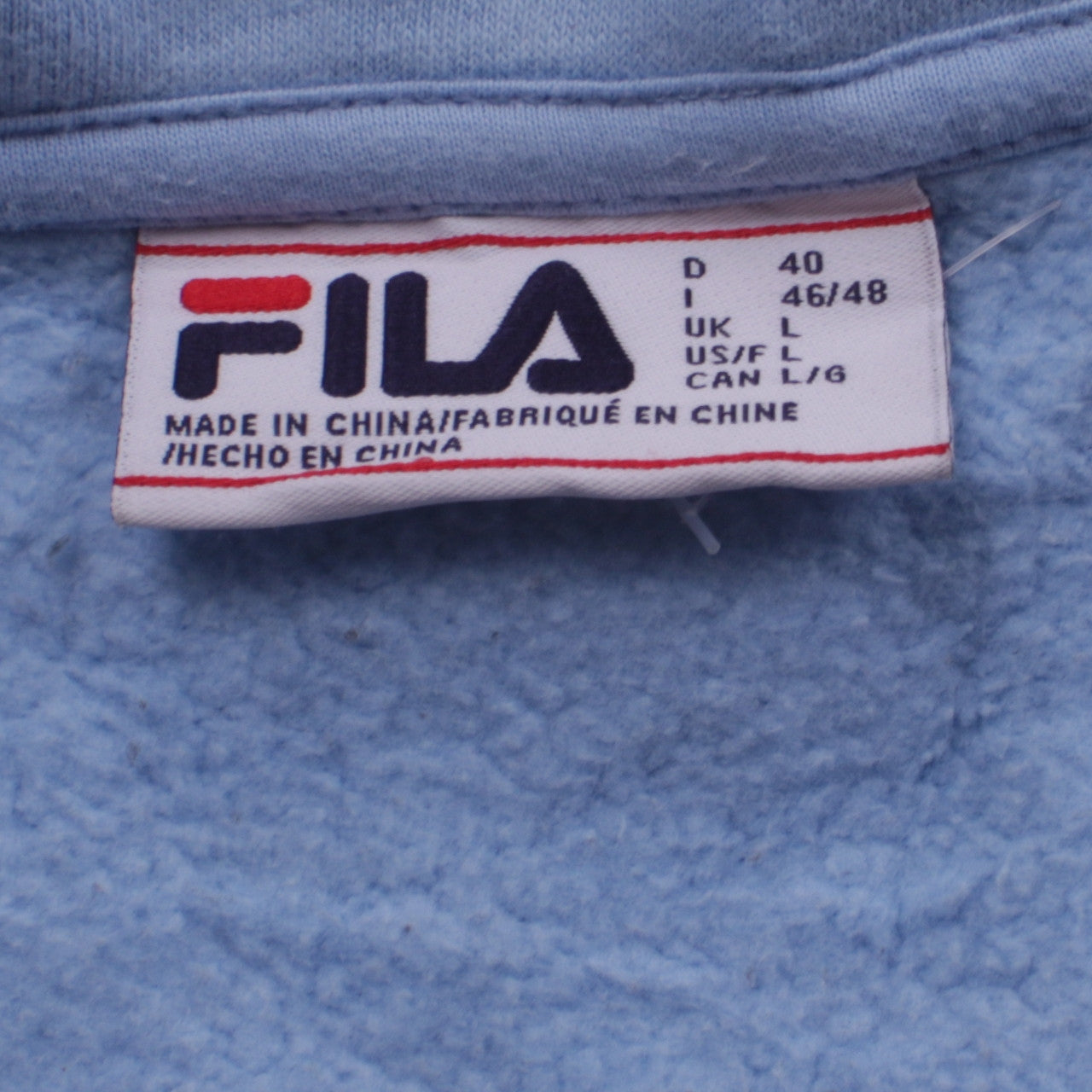 Mens UK Size L FILA Multicoloured 1/2 Zip Sweatshirt