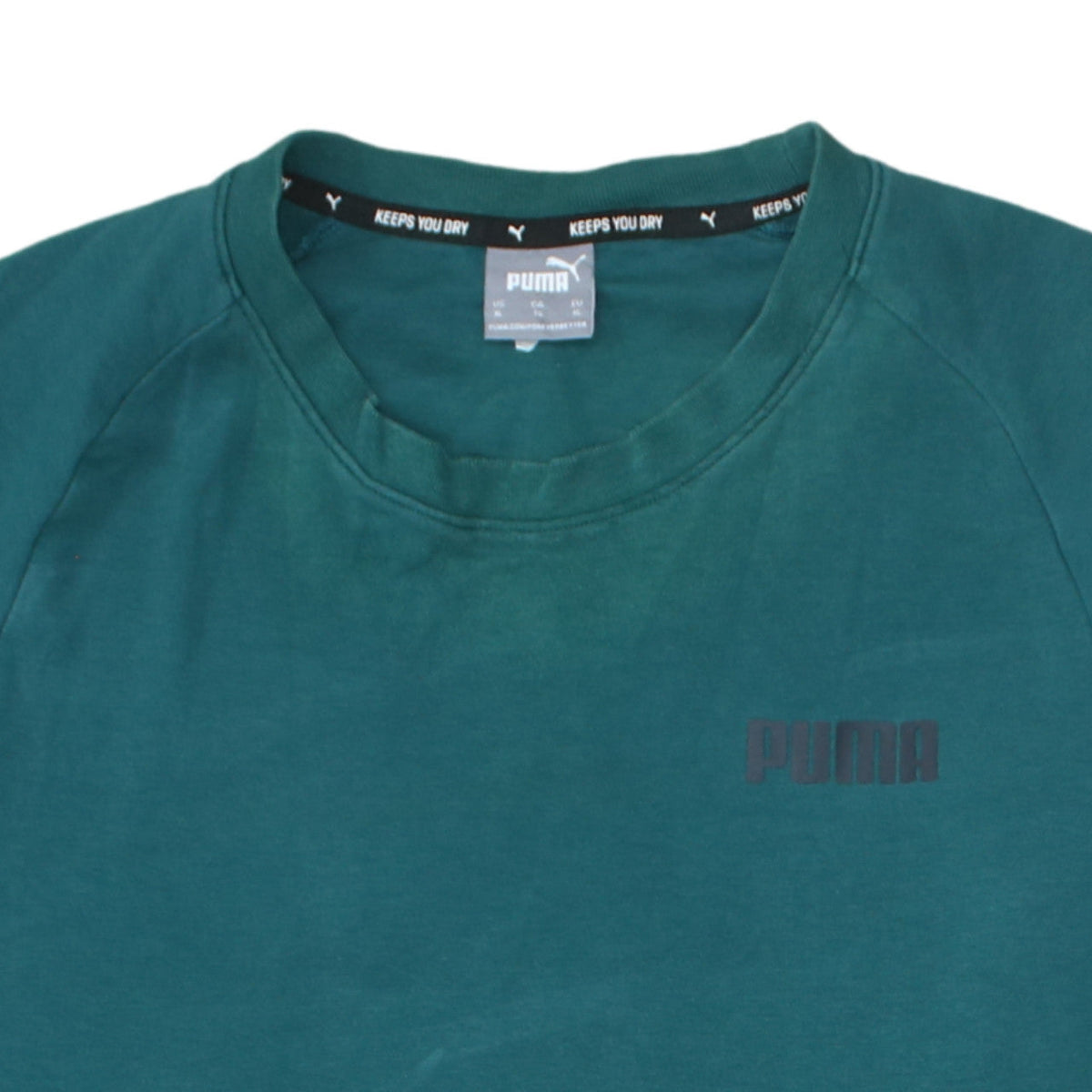 Mens UK Size XL PUMA Green Pullover Sweatshirt