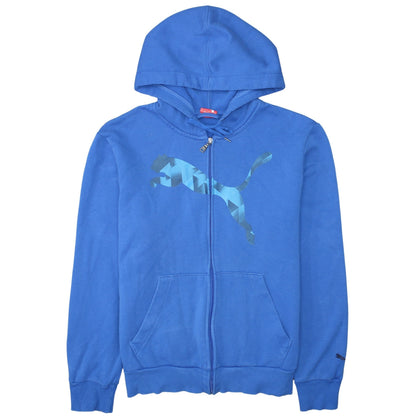 Mens UK Size M PUMA Blue Full Zip Hoodie