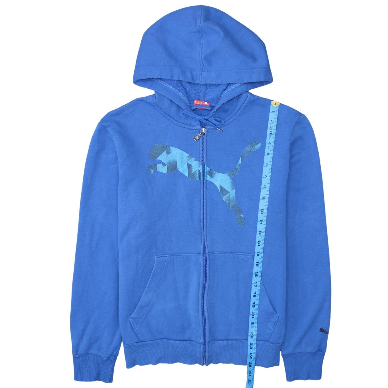 Mens UK Size M PUMA Blue Full Zip Hoodie