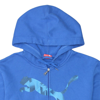 Mens UK Size M PUMA Blue Full Zip Hoodie