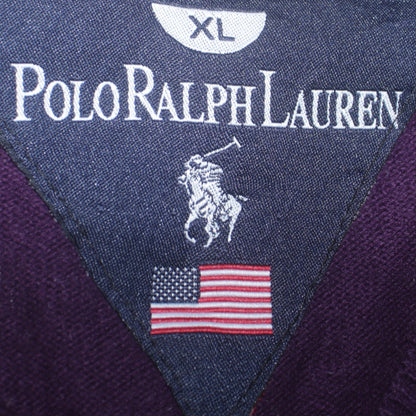 Polo Ralph Lauren Men’s Purple V-Neck Cotton Jumper XL