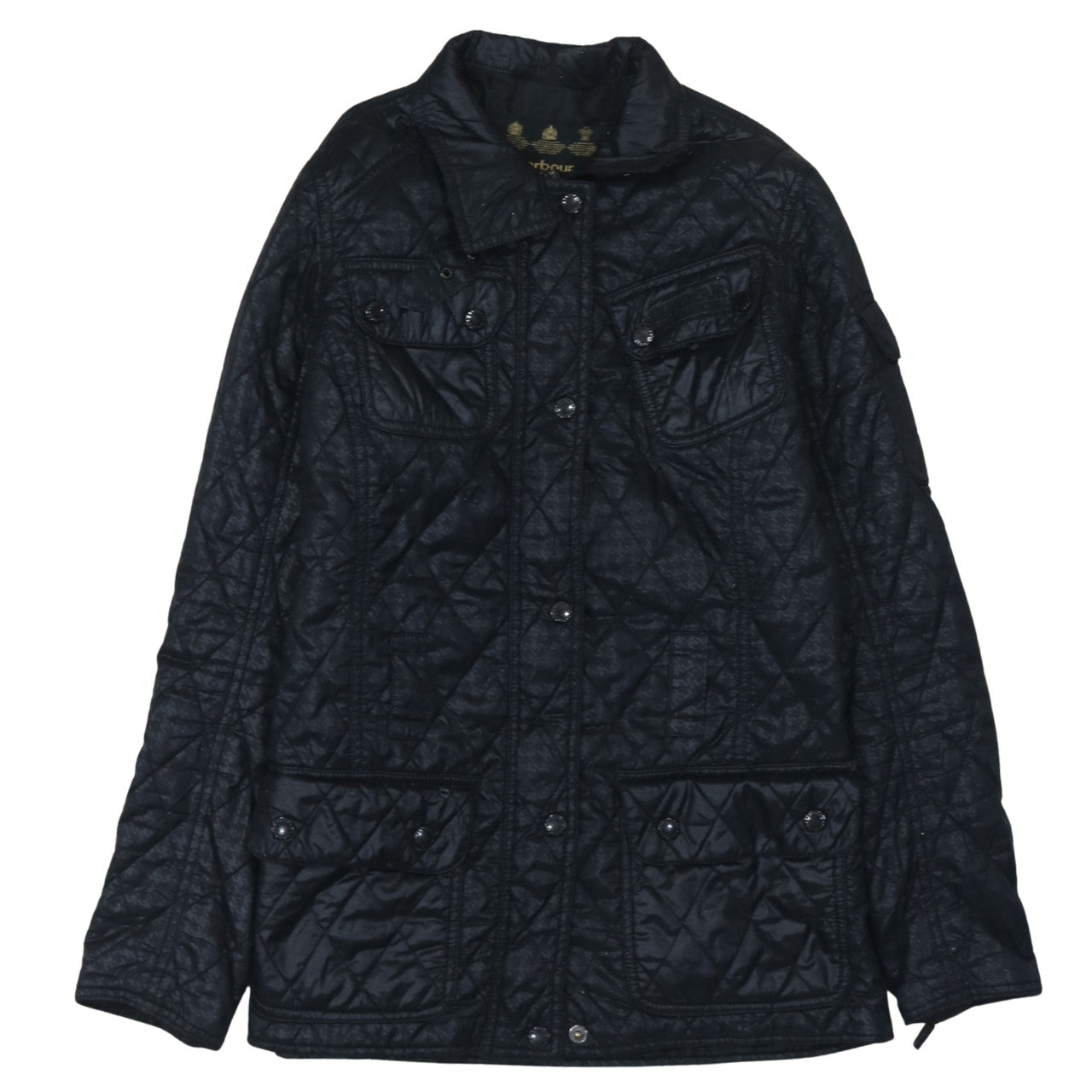 Womens UK Size 10 Barbour Black Quilted Coat