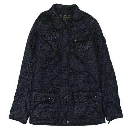 Womens UK Size 10 Barbour Black Quilted Coat