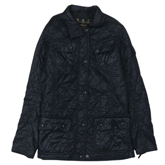 Womens UK Size 10 Barbour Black Quilted Coat