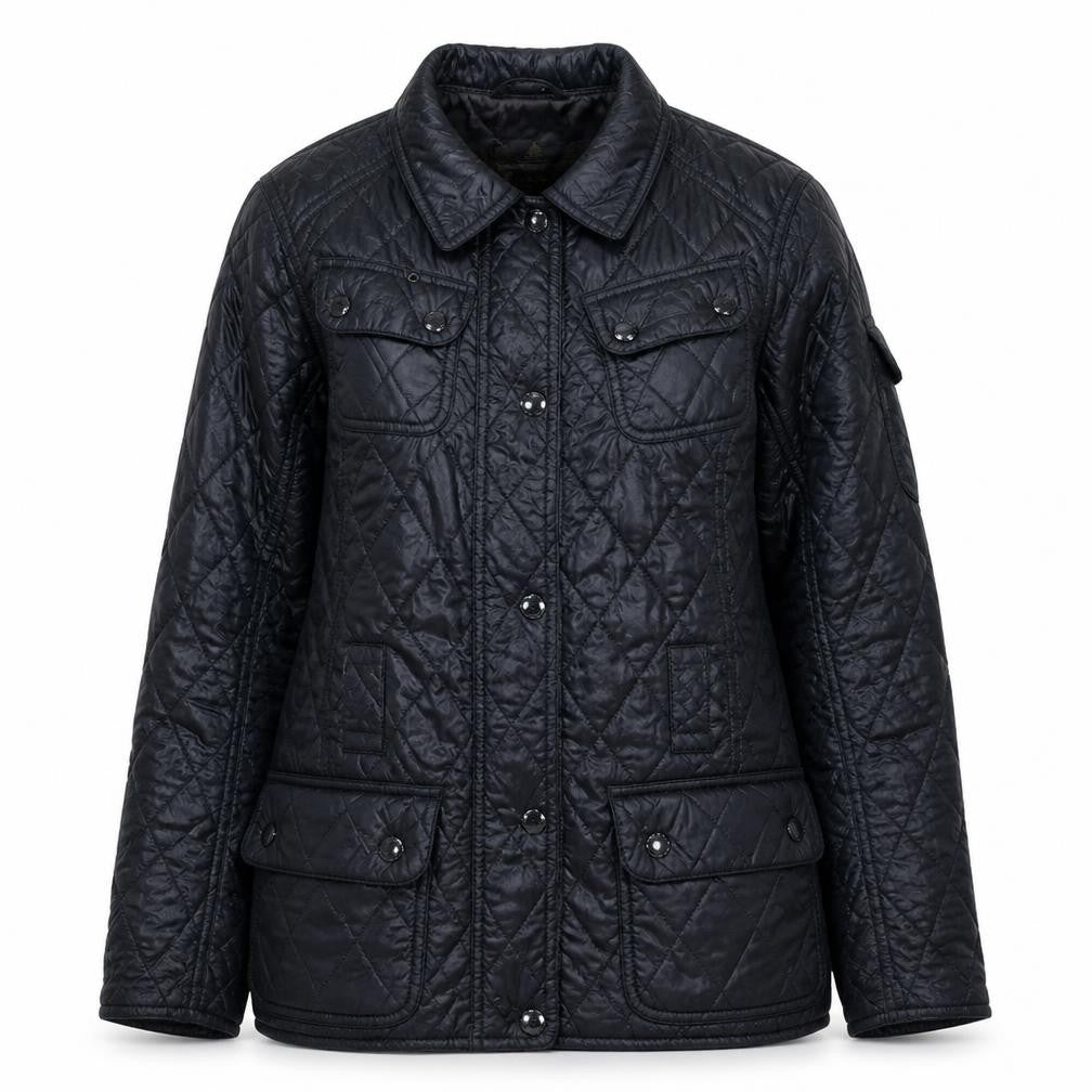 Womens UK Size 10 Barbour Black Quilted Coat