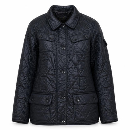 Womens UK Size 10 Barbour Black Quilted Coat