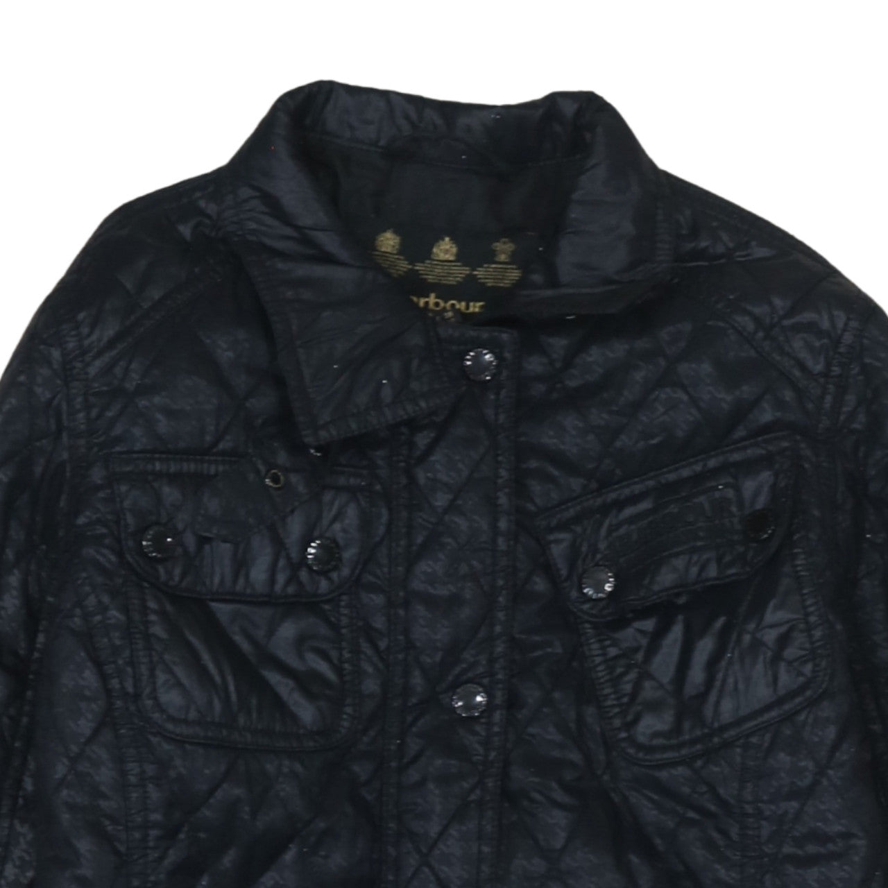 Womens UK Size 10 Barbour Black Quilted Coat