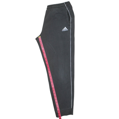 Adidas Men's Black Joggers L Regular Fit Elastic Waist Tapered