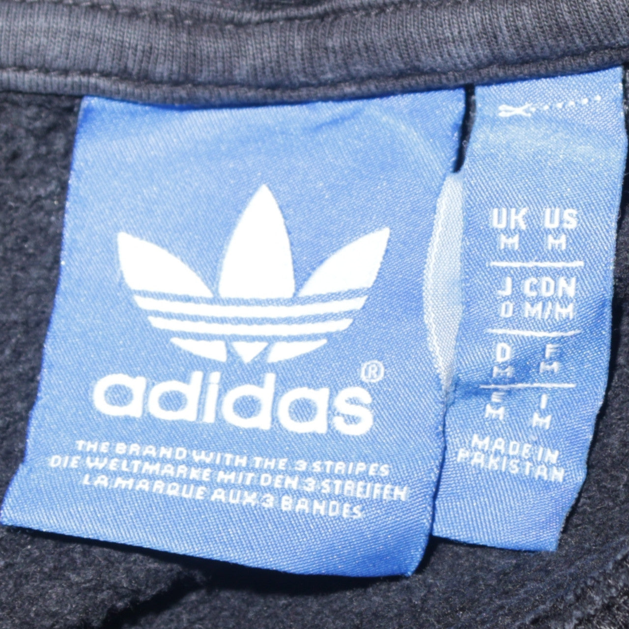 Mens UK Size M adidas Black Pullover Hoodie