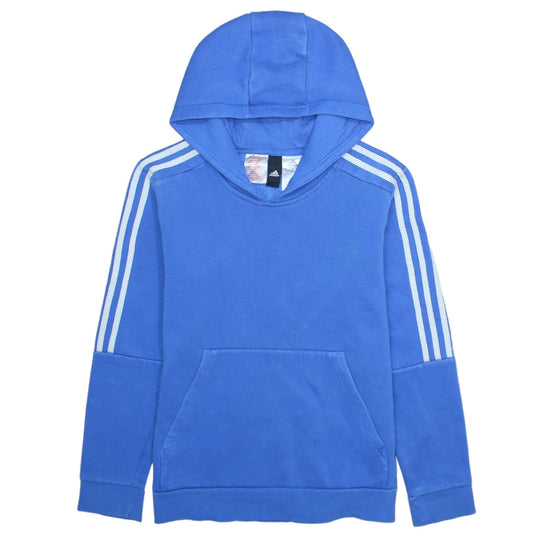 Boys UK Size 13-14 Years adidas Blue Pullover Hoodie