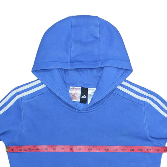 Boys UK Size 13-14 Years adidas Blue Pullover Hoodie