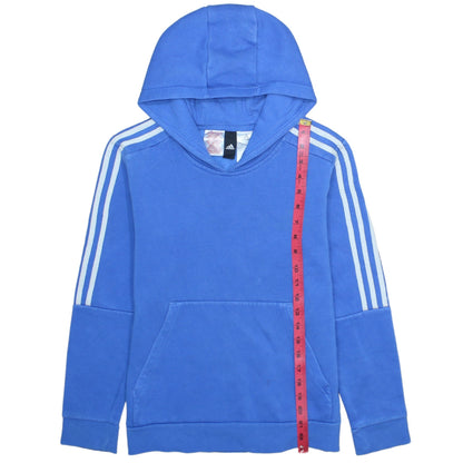 Boys UK Size 13-14 Years adidas Blue Pullover Hoodie
