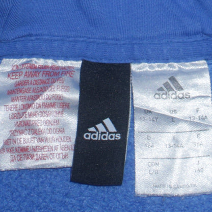 Boys UK Size 13-14 Years adidas Blue Pullover Hoodie
