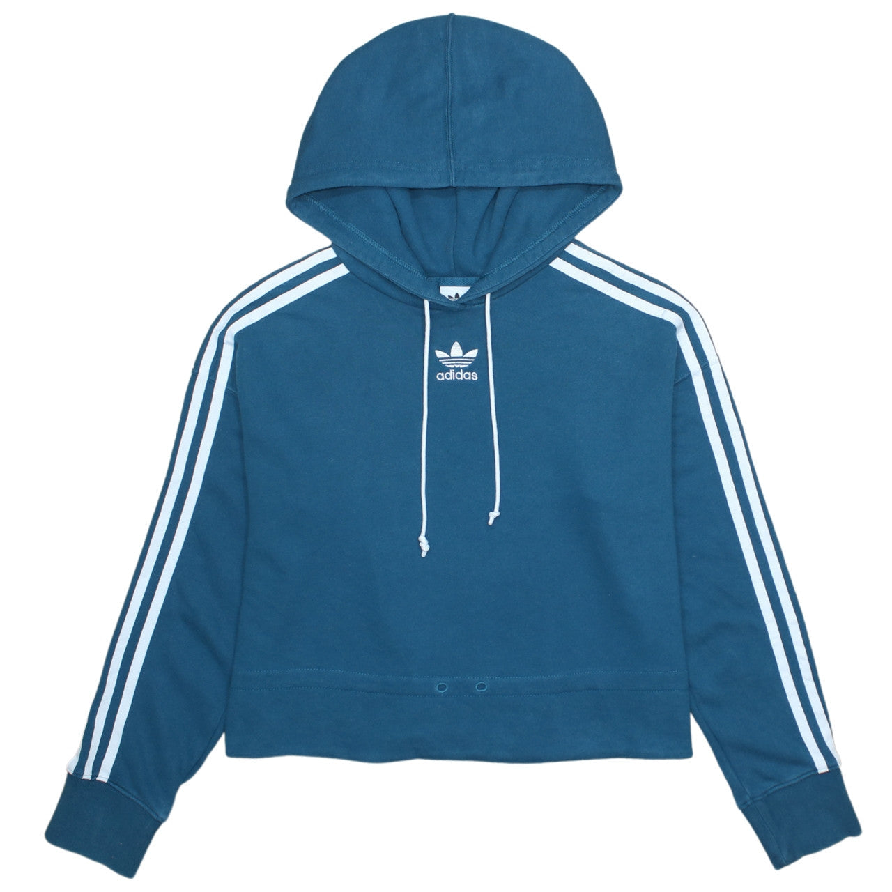 Womens UK Size 10 adidas Blue Pullover Hoodie