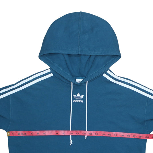 Womens UK Size 10 adidas Blue Pullover Hoodie