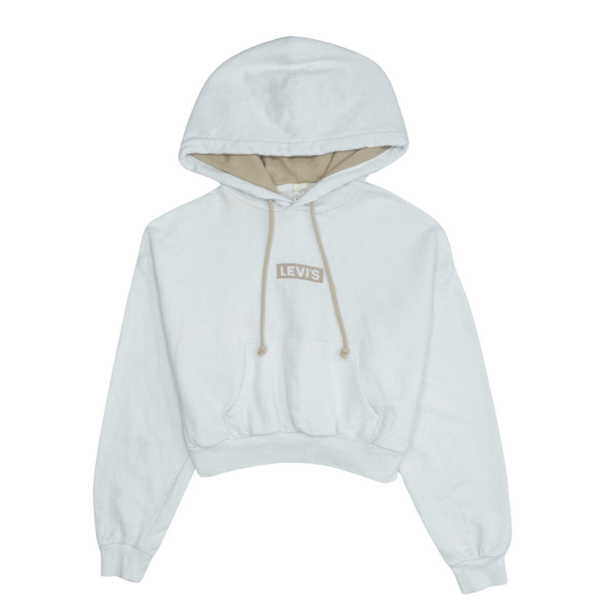 Womens UK Size XS Levi's White Pullover Hoodie
