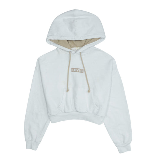 Womens UK Size XS Levi's White Pullover Hoodie