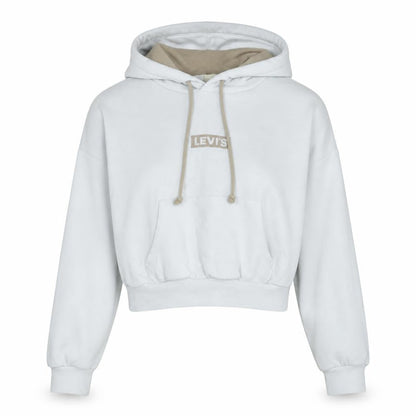 Womens UK Size XS Levi's White Pullover Hoodie