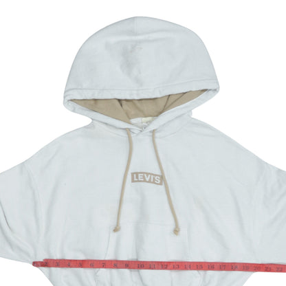Womens UK Size XS Levi's White Pullover Hoodie