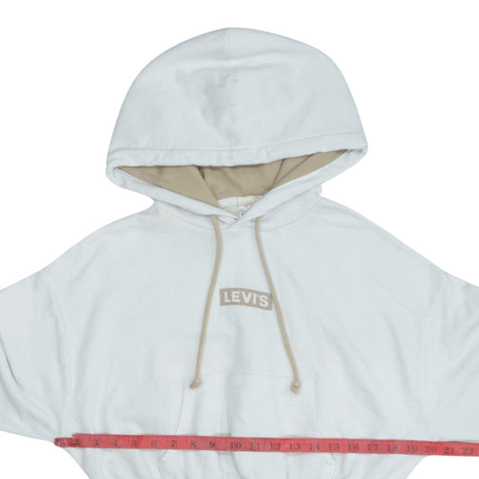 Womens UK Size XS Levi's White Pullover Hoodie