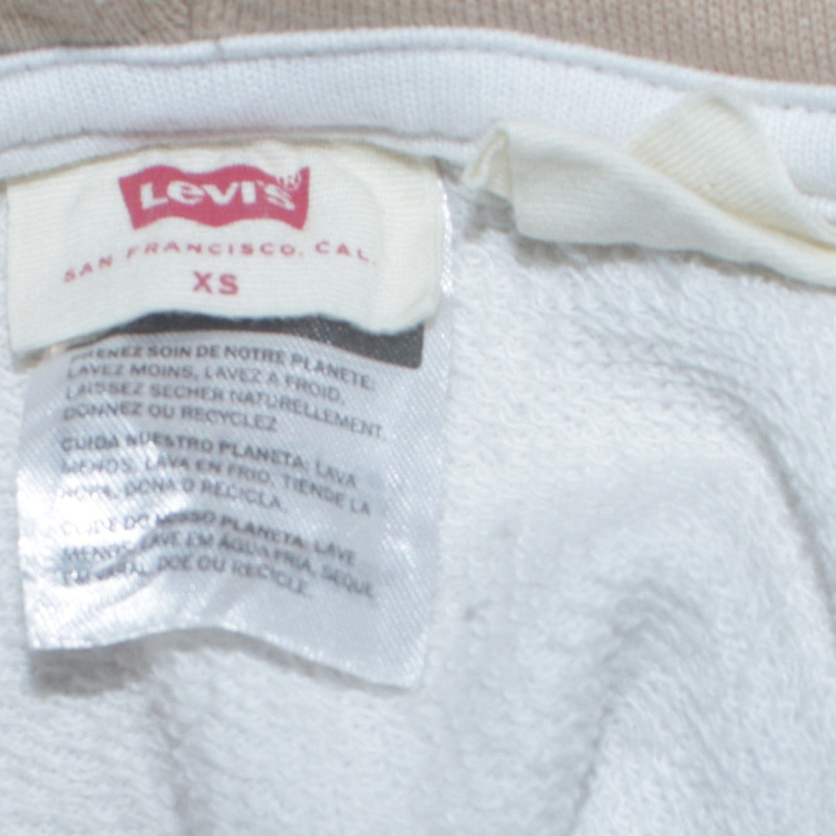 Womens UK Size XS Levi's White Pullover Hoodie