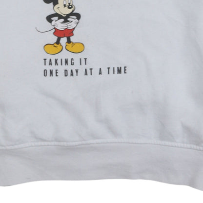 Womens UK Size XS Disney White Pullover Hoodie