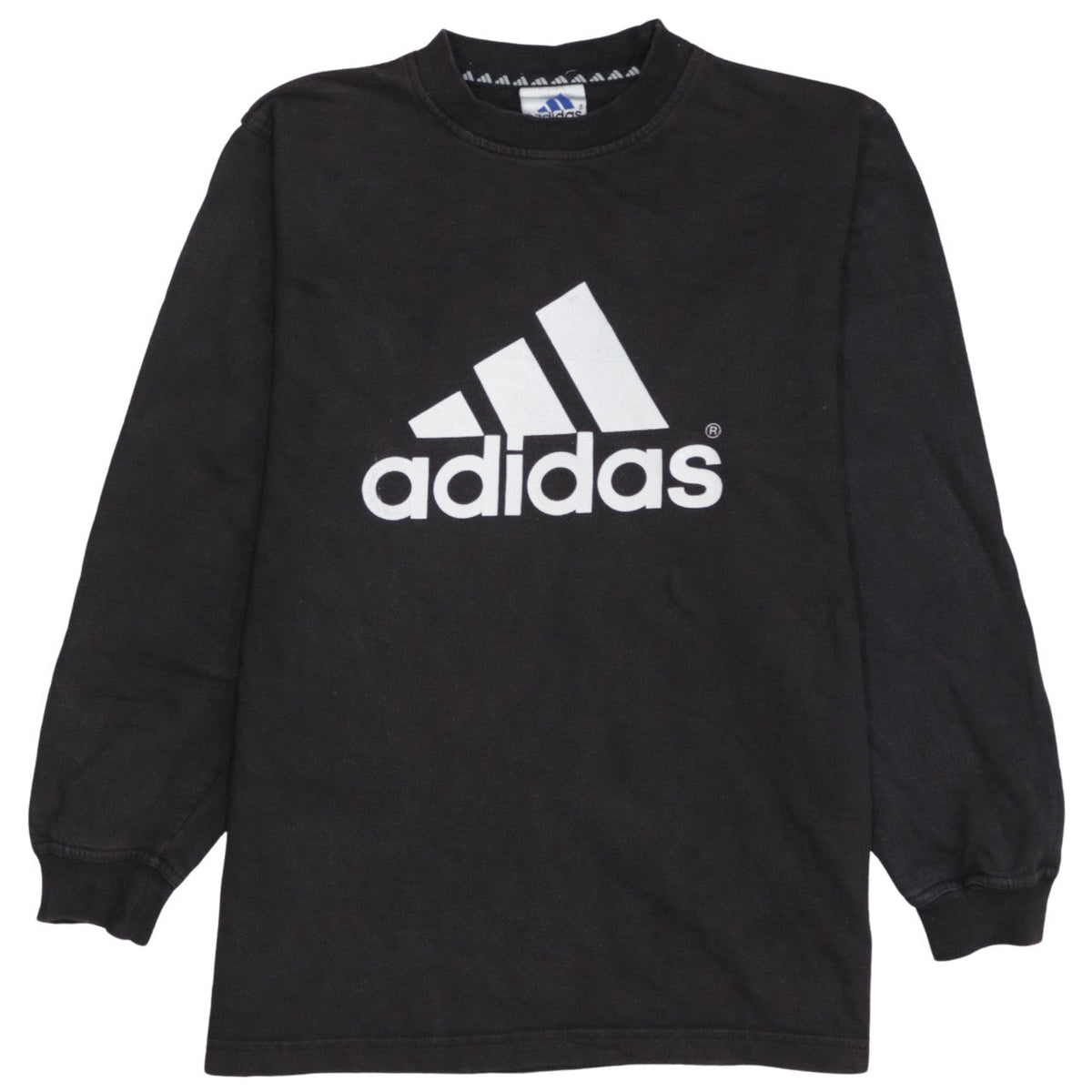 Adidas Boys Black 2XL Pullover Sweatshirt with Large Logo
