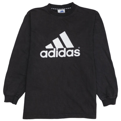 Adidas Boys Black 2XL Pullover Sweatshirt with Large Logo