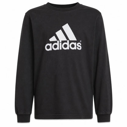 Adidas Boys Black 2XL Pullover Sweatshirt with Large Logo